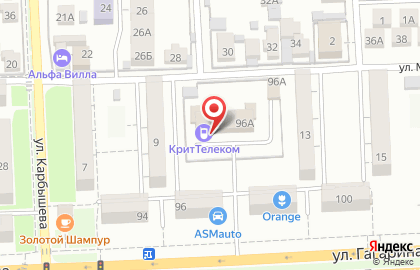 Телекоммуникационная компания Крит Телеком на улице Гагарина на карте