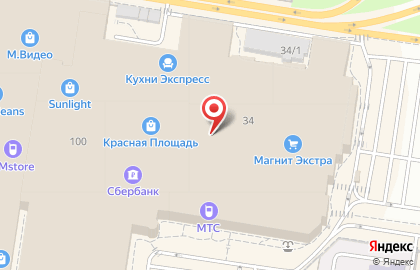 Магазин диванов Divanger в ТЦ ​Красная площадь на карте