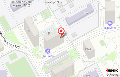 Продовольственный магазин в Москве на карте