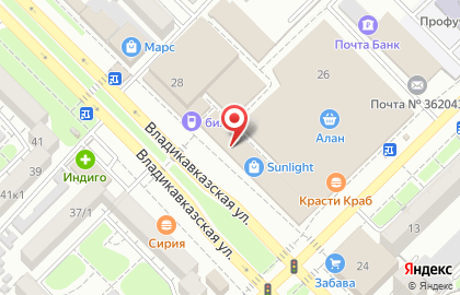 Салон связи МТС на Владикавказской улице на карте