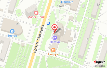 Гостинично-ресторанный комплекс Нептун на проспекте Макеева на карте