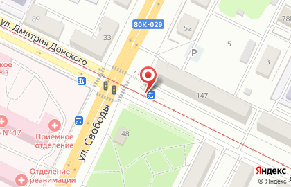 Продовольственный магазин на улице Богдана Хмельницкого на карте