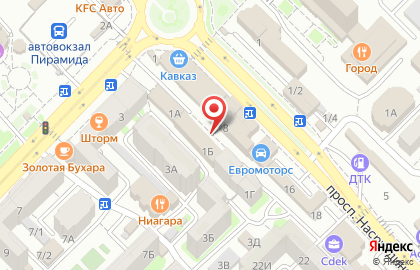 Автостоянка в Ленинском районе на карте