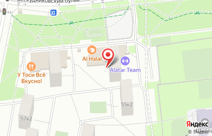 Пятерочка Универсам в Алтуфьево (б-р Бескудниковский д 55) на карте