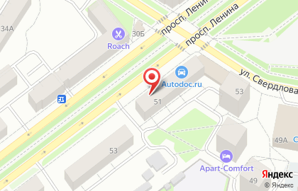 Банкомат БАНК СГБ на проспекте Ленина на карте
