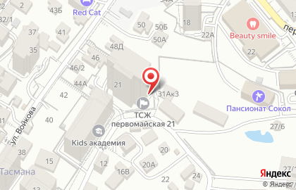 Продуктовый магазин Фортуна на Первомайской улице на карте