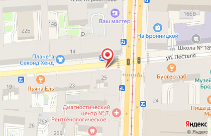 Аптека Радуга на улице Пестеля на карте
