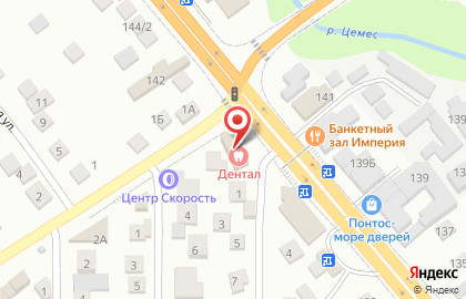 Стоматологическая клиника Дентал в Новороссийске на карте