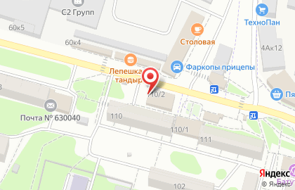 Киоск по продаже зоотоваров в Заельцовском районе на карте