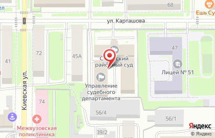 Управление Судебного департамента в Томской области на карте
