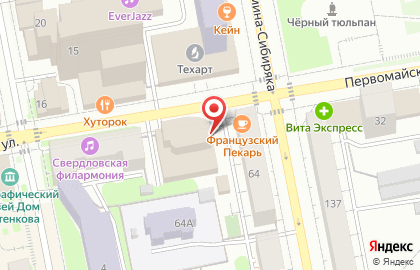 Уралприватбанк, АО на Первомайской улице на карте