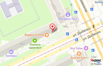 Туристическое агентство Anex Tour на улице Дыбенко на карте