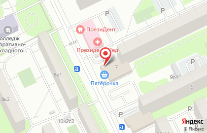 Супермаркет Пятёрочка на Якорной улице на карте