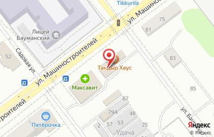 Кондитерский магазин Акконд на улице Машиностроителей на карте