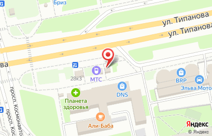 Салон продаж и обслуживания Теле2 на проспекте Космонавтов на карте