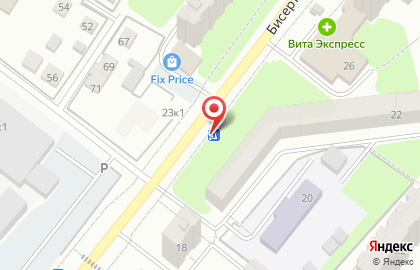 Киоск по продаже фруктов и овощей на Бисертской улице на карте