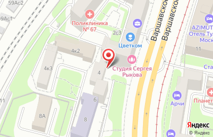 Тоджиро на Варшавском шоссе на карте