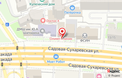 Дельта на Садовой-Сухаревской улице на карте