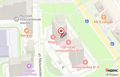 Клиника Медок Химки на проспекте Мельникова на карте