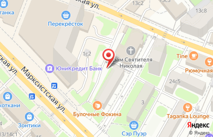 Переводчик Москва метро Марксистская в переулке Маяковского на карте