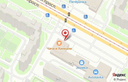Сеть грузинских кафе Чача и Хинкали на Шлиссельбургском проспекте на карте