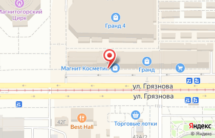 Банкомат Челиндбанк на улице Грязнова на карте