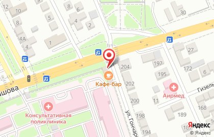 Шиномонтажная мастерская на улице Барбашова на карте