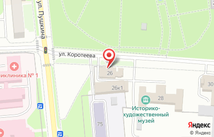 Похоронный дом Мемориал на улице Коротеева на карте