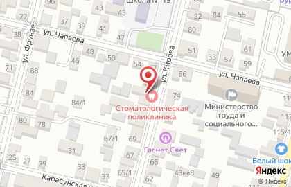 Стоматологическая поликлиника на улице Кирова на карте