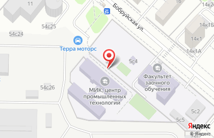 Московский индустриальный колледж на Бобруйской улице на карте