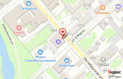 Агентство недвижимости Новый город на Октябрьской улице на карте