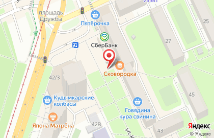 Киоск по продаже мясной продукции в Мотовилихинском районе на карте