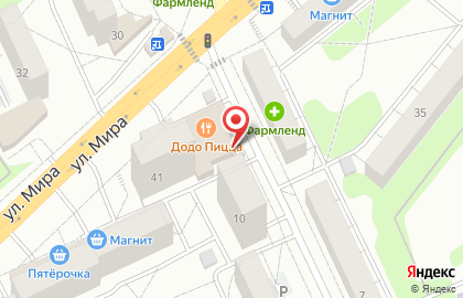 Магазин овощей и фруктов в Советском районе на карте