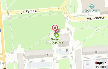 Аптека Планета Здоровья на улице Репина, 29 на карте