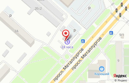 Шиномонтажная мастерская на проспекте Металлургов на карте