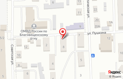 Стоматологический кабинет на улице Пушкина на карте