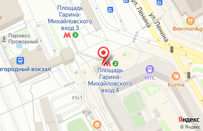 Западно-Сибирский филиал Банкомат, РОСБАНК на Площади Гарина-Михайловского на карте