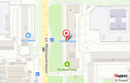 Ювелирный магазин Золотая лагуна на улице Мирошниченко на карте