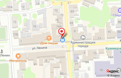 Супермаркет Пятёрочка в Рязани на карте