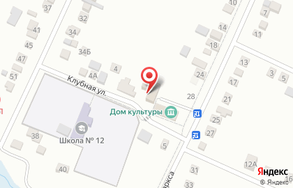 Продовольственный магазин Казачок на Клубной улице на карте