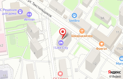 Магазин хлебобулочных и кондитерских изделий на 8-й улице Текстильщиков на карте