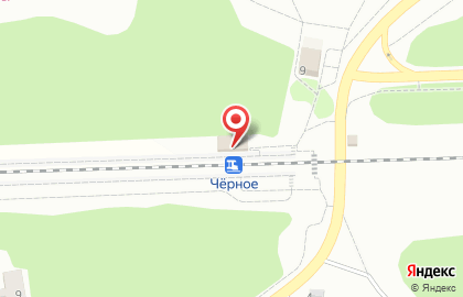 Черное, железнодорожная станция на карте