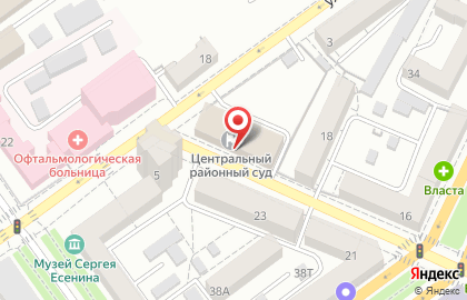 Центральный районный суд г. Воронежа в Центральном районе на карте