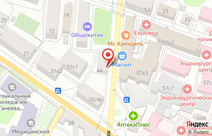 Кафе Никольское на улице Луначарского на карте