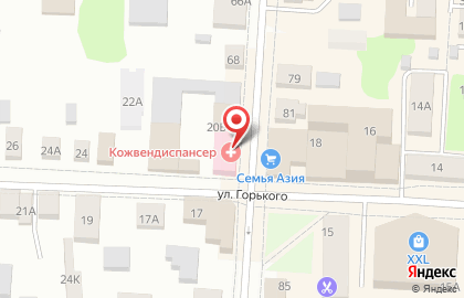 Мясной магазин Мясное подворье на улице Горького на карте