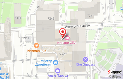 Кафе-кондитерская Заяц и Шляпа на Авиационной улице на карте