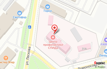 Детская областная клиническая больница на улице Лескова на карте