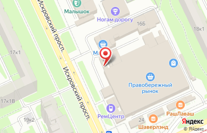 Магазин овощей и фруктов в Санкт-Петербурге на карте