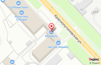 Автоцентр ЕвроАвто на Краснопутиловской улице на карте