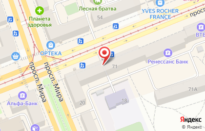 Коммерческий банк Ренессанс Кредит на проспекте Ленина на карте